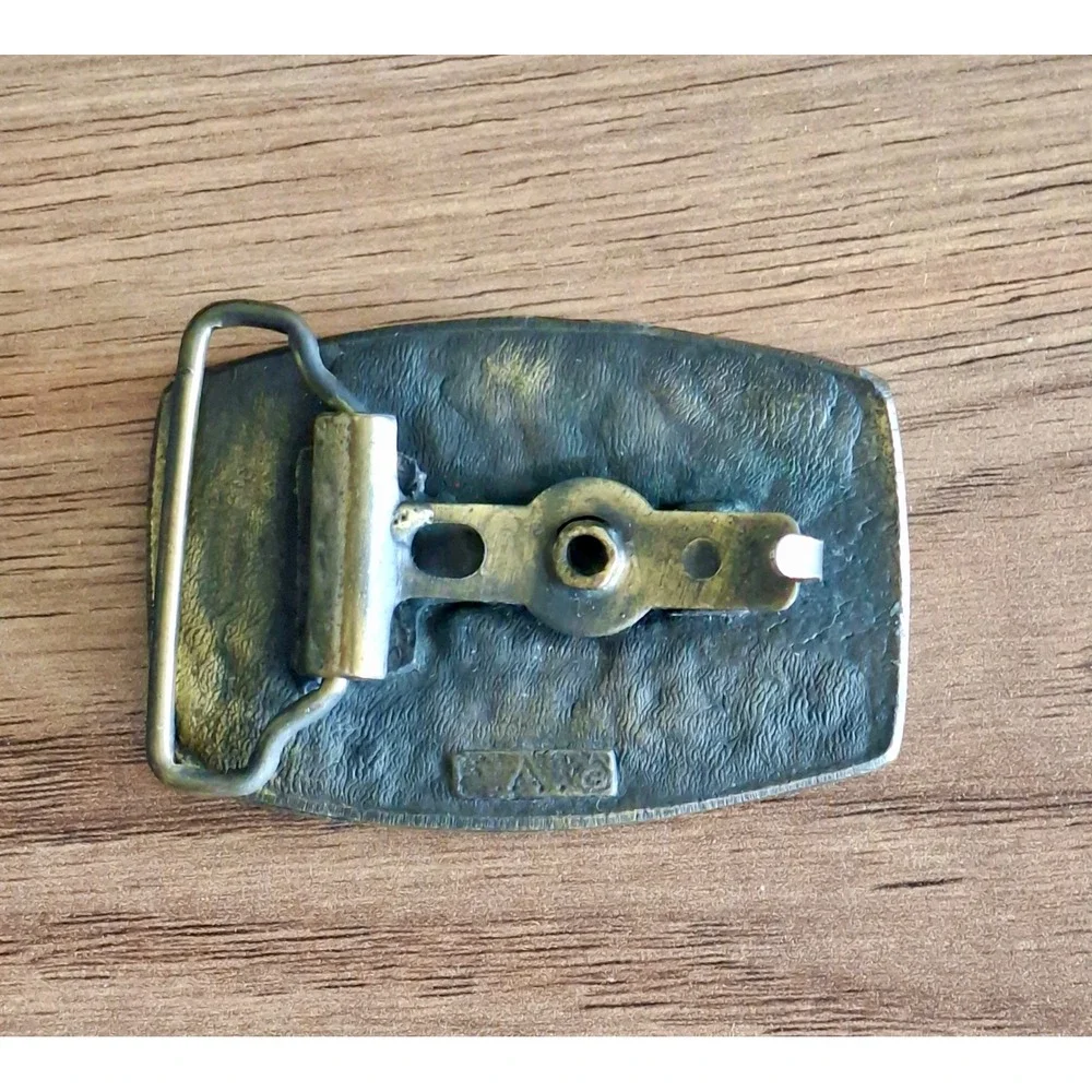 Vintage Lumberjack Axe Chopping Wood 3D Enamel Belt Buckle Logger Rustic